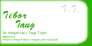 tibor taug business card
